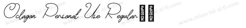 Oclagon Personat Use Regular字体转换